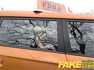 fake Driving school fresh driver gets a crash course