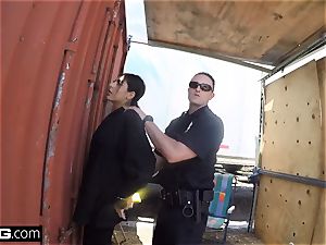 poke the Cops Latina woman caught gargling a cops man meat