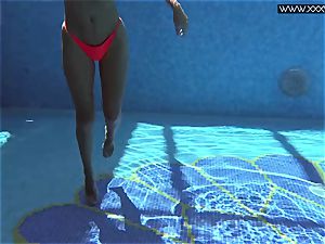 well-known Mary Kalisy is swimming naked for XXXWATER